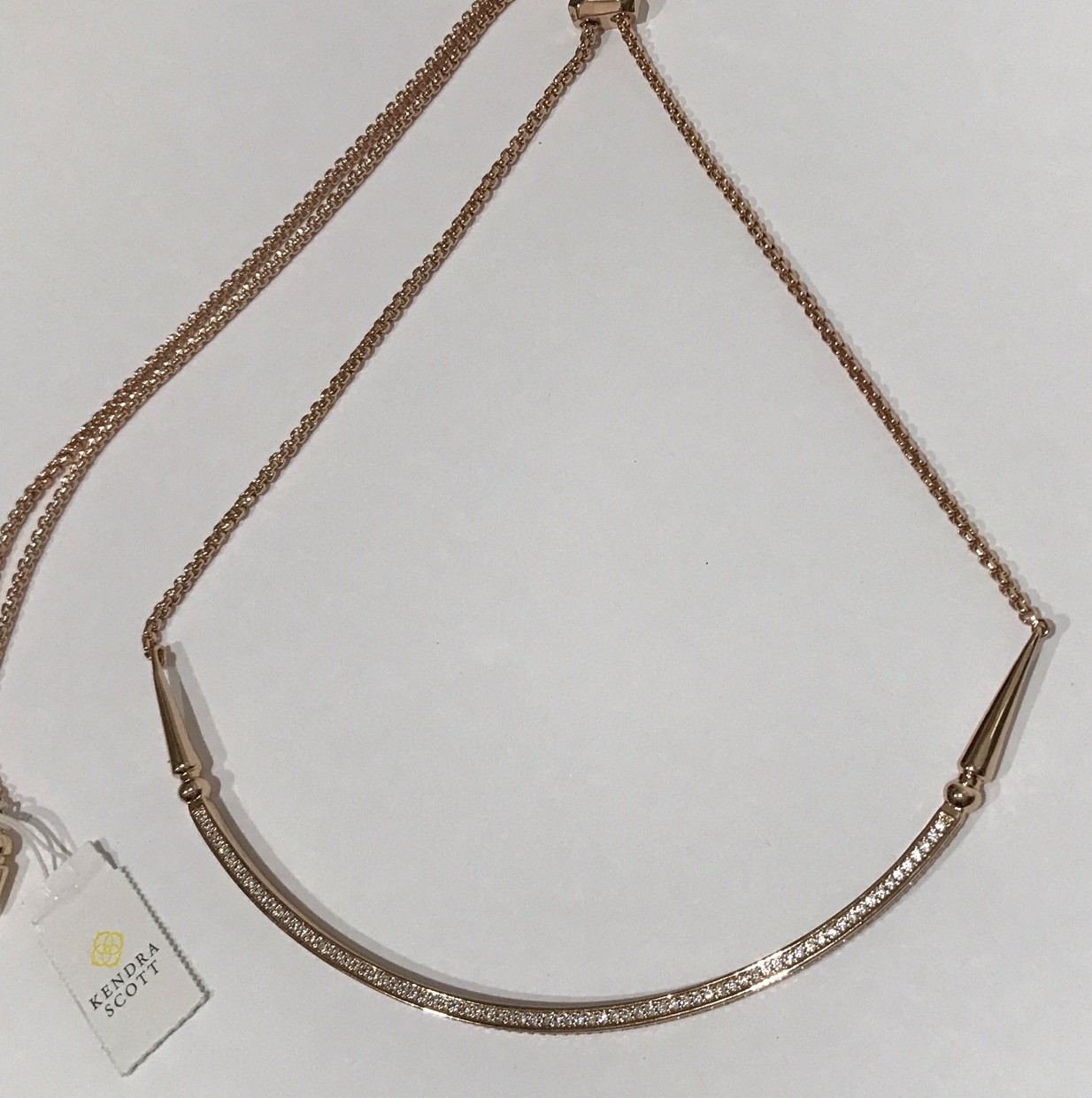 Kendra Scott Scottie Rose Goldtone Adjustable Necklace NWT & Box