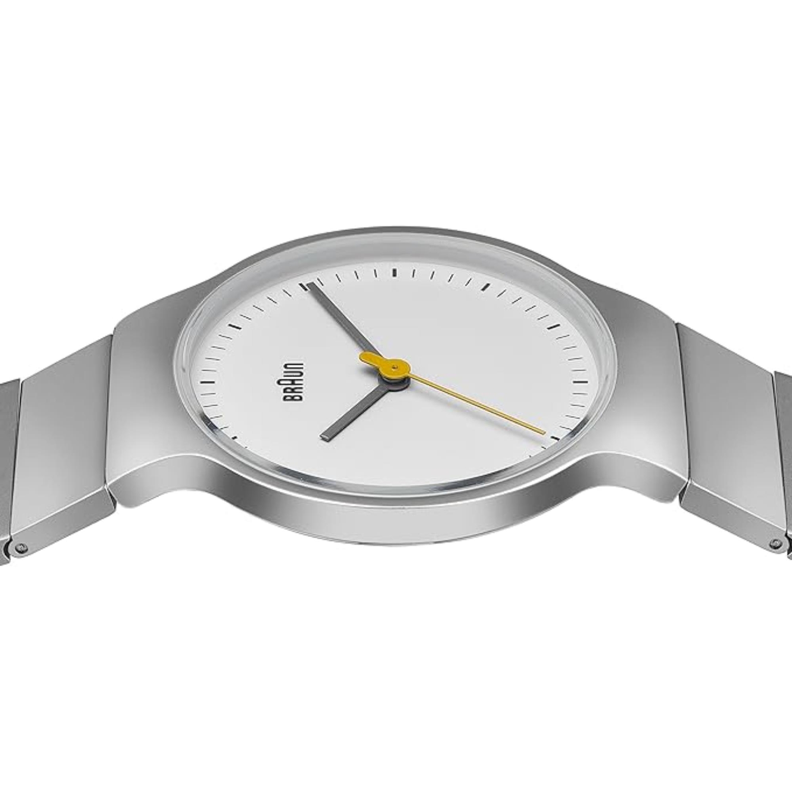 Braun Ladies Slim Watch White Dial Stainless Steel Bracelet BN0211SLBTL