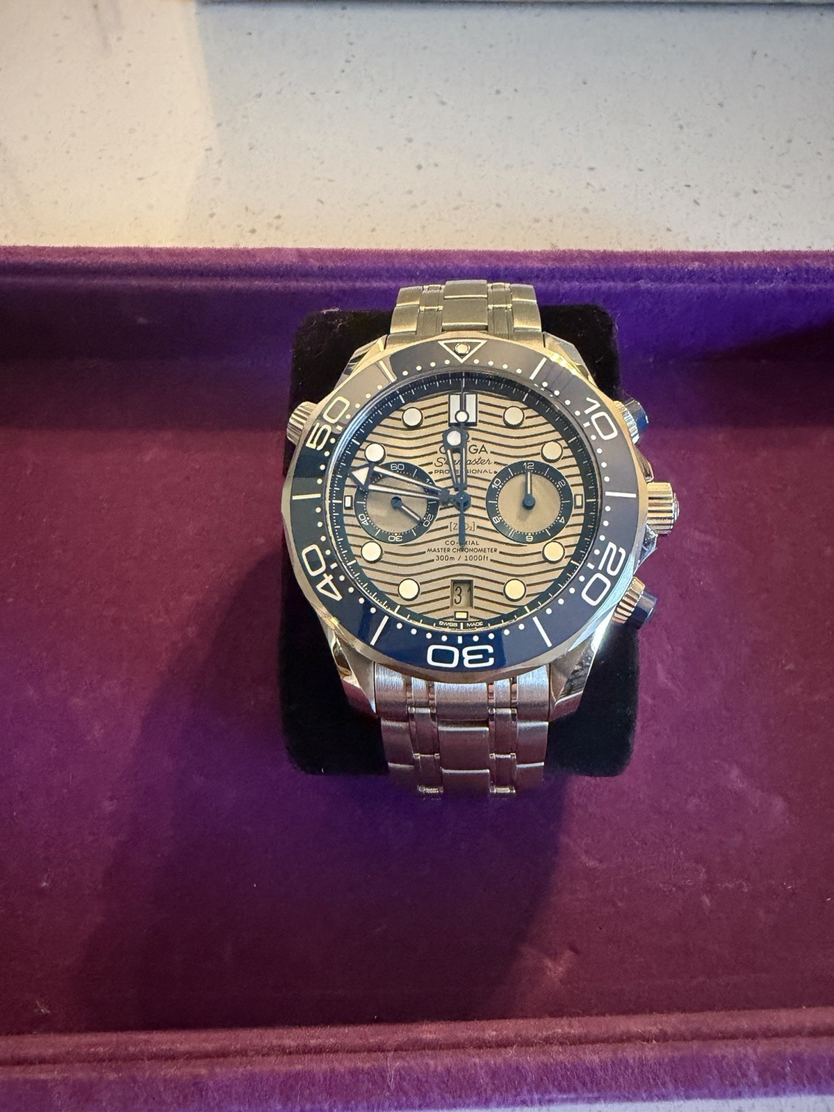 OMEGA Seamaster Chronograph 210.30.44.51.06.001 FullSet + Omega rubber strap