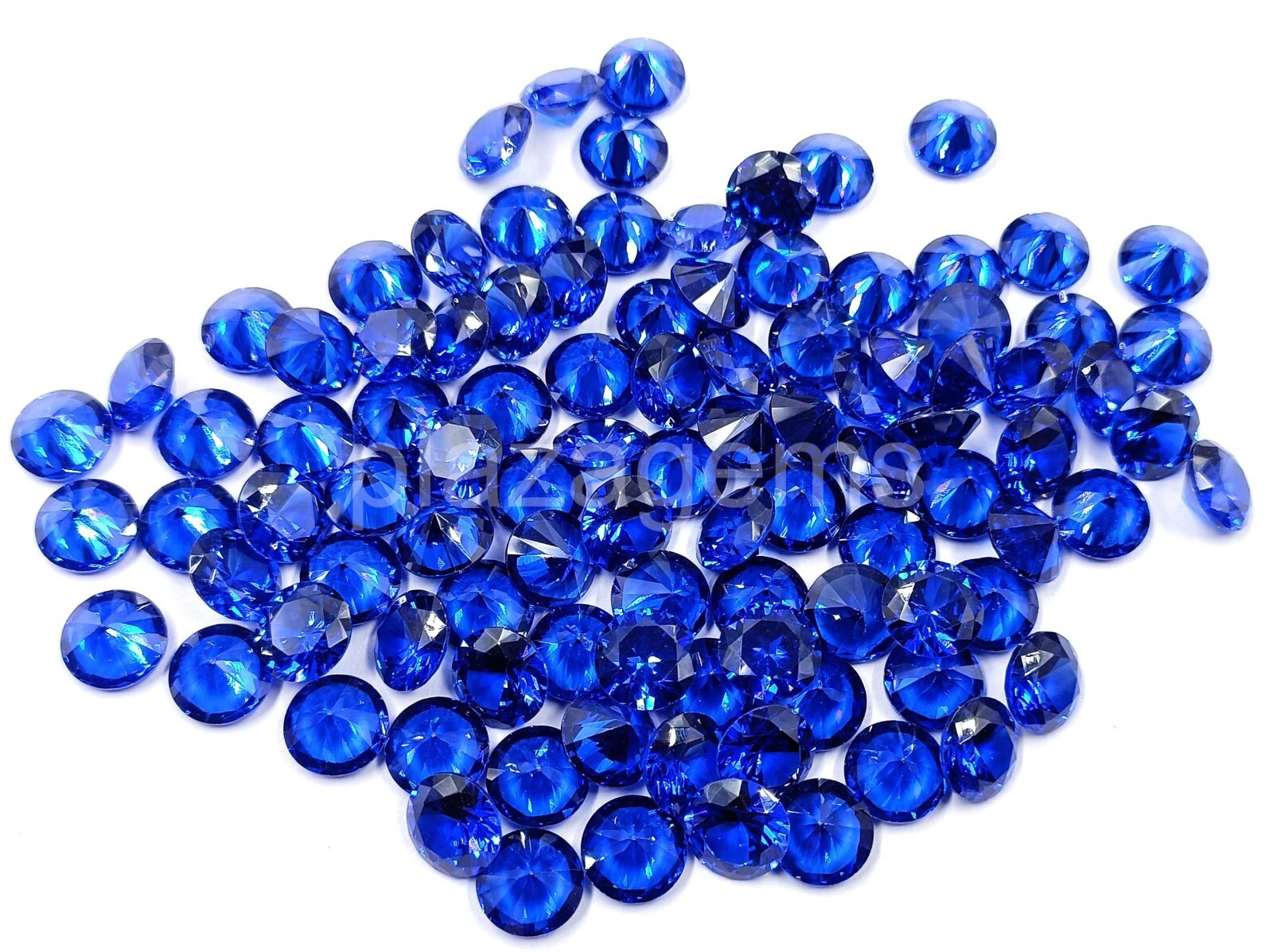 Round Shape Natural Blue Sapphire 5Pcs 10 x10 mm Size Certified Loose Gems 25N