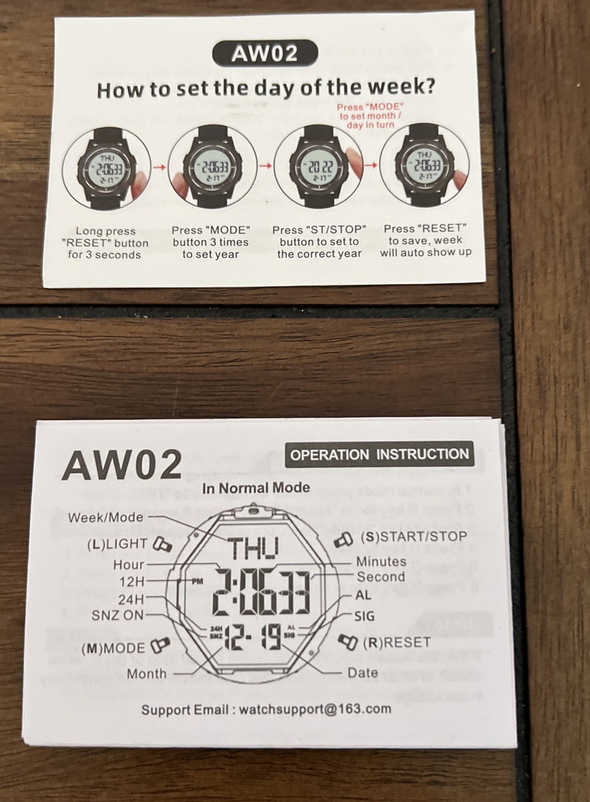 AW02 ultra-thin waterproof digital watch