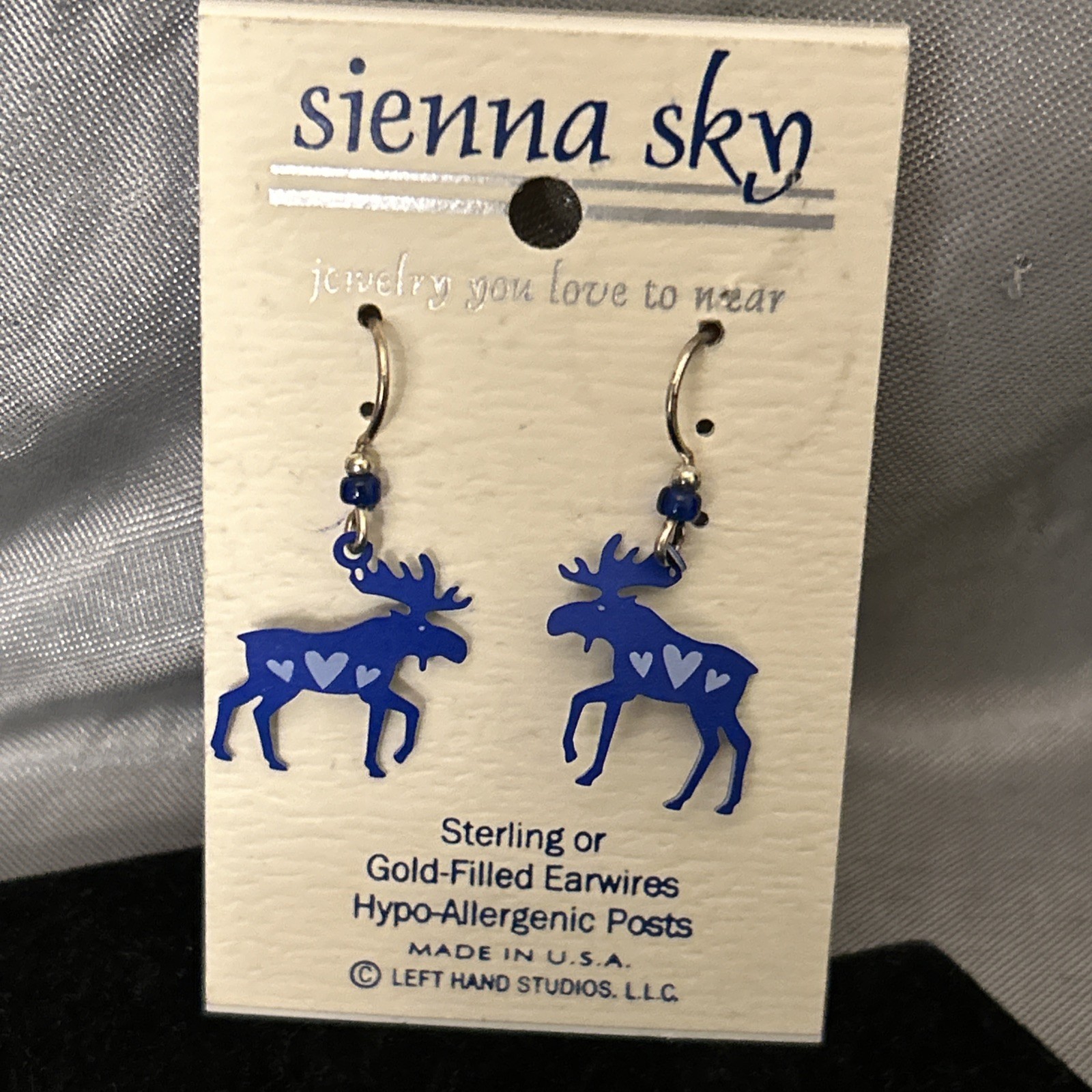 New Sienna Sky Sterling Silver Moose Dangly Earrings