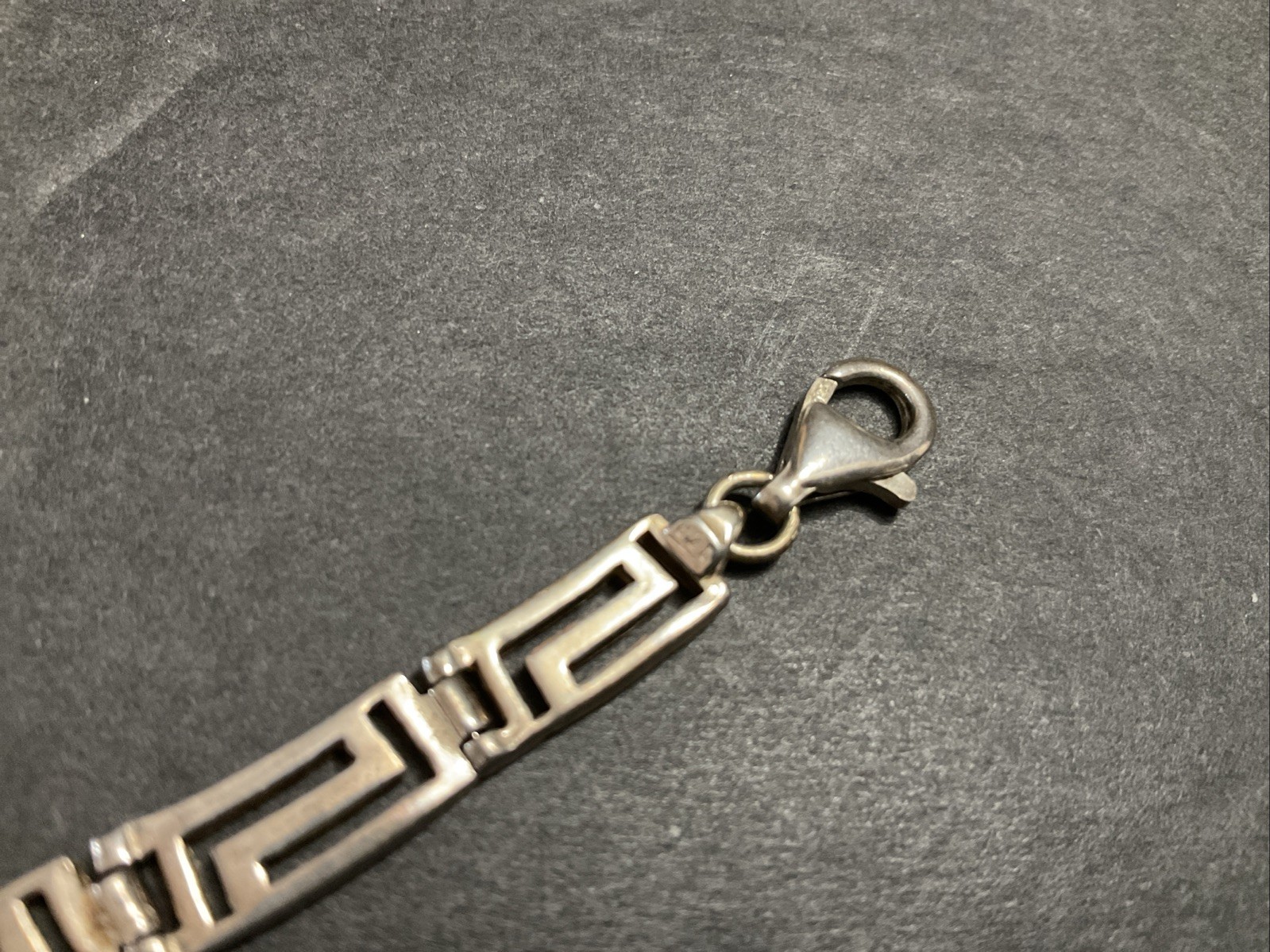 Sterling Silver and Blue Lapis Necklace Greek Key Design Choker ~ 45 Grams 20 In