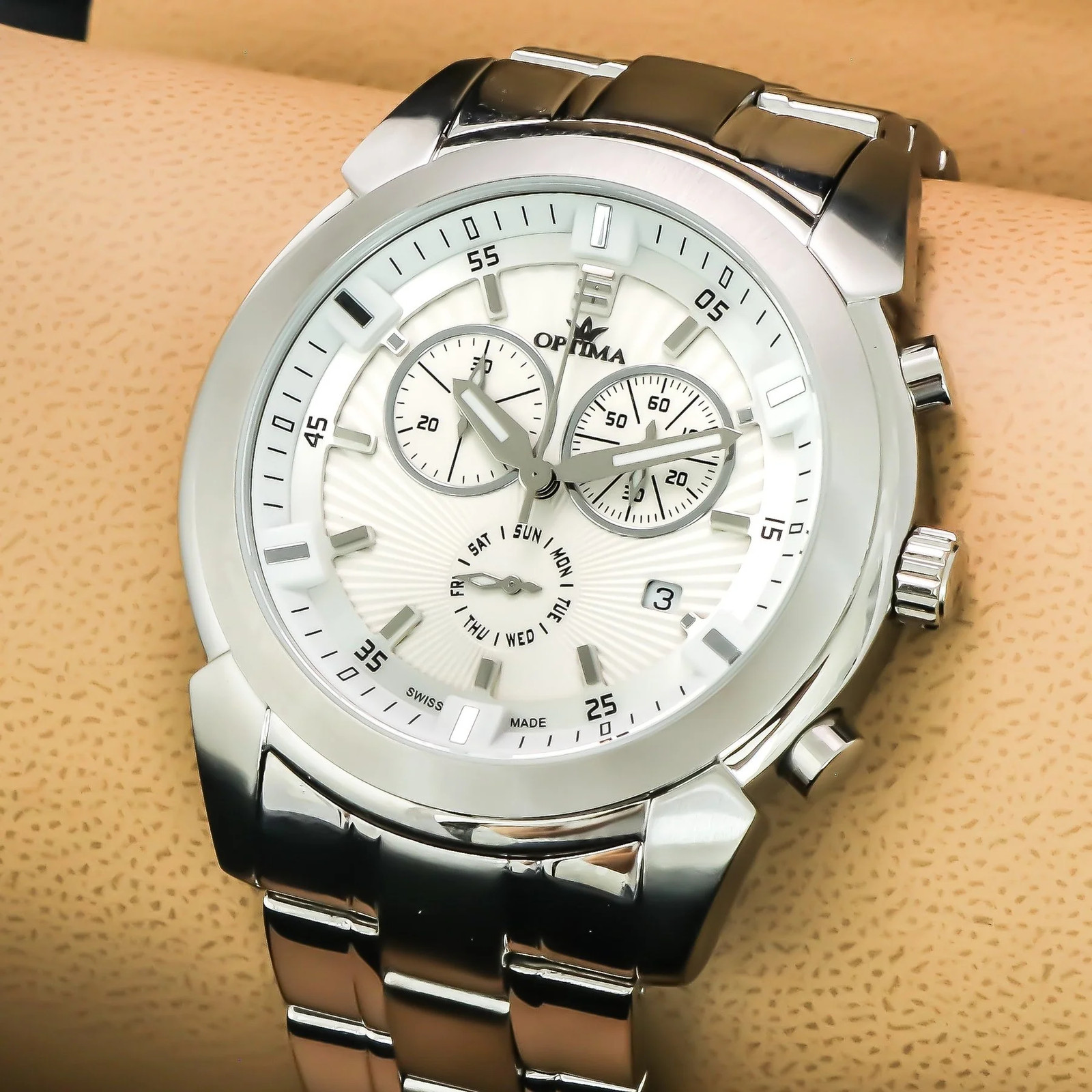 Optima – Swiss Chronograph – OSC367-SS-1 Swiss Ronda 43.4 mm OSC367 50 m (5