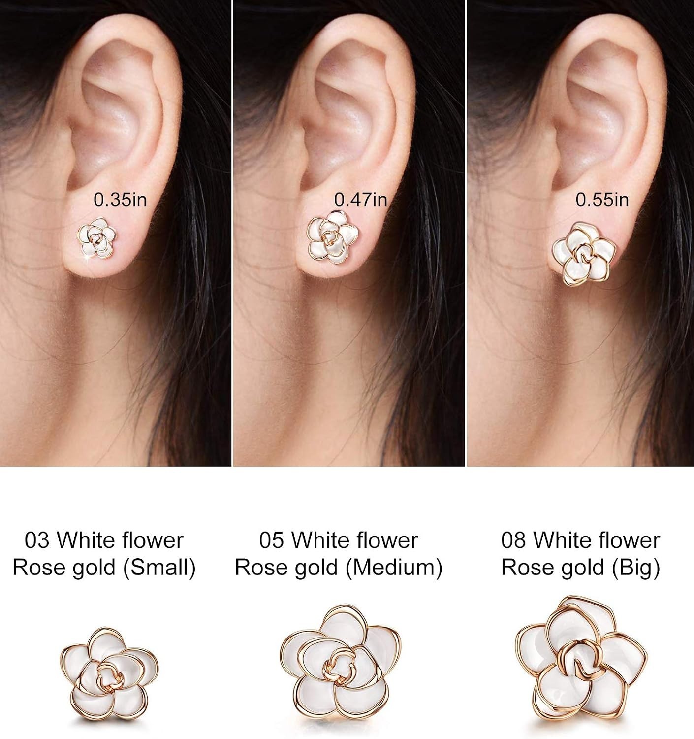 Beautiful Gold Plated Rose Flower Studs – Ideal for Gifting and Sensitive Ears