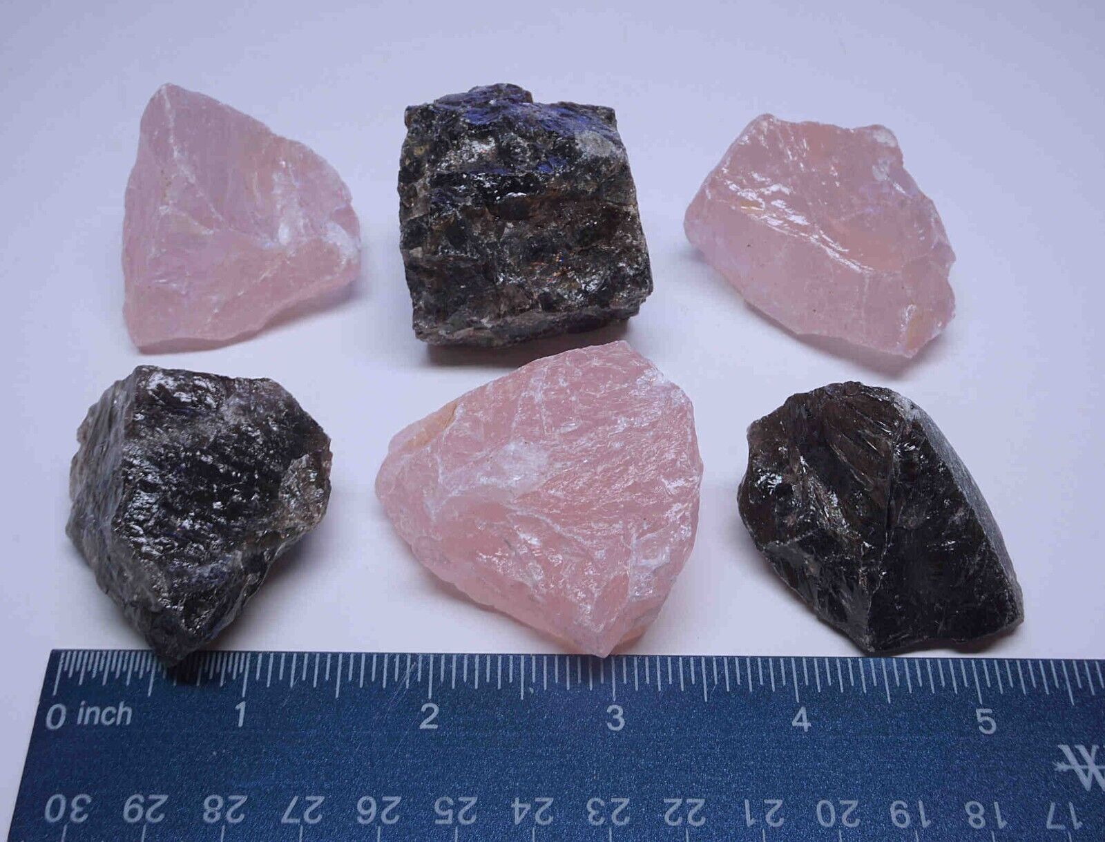 Rose Quartz & Smoky Quartz 10 OZ Box Natural Pink & Brown Crystal Gemstones