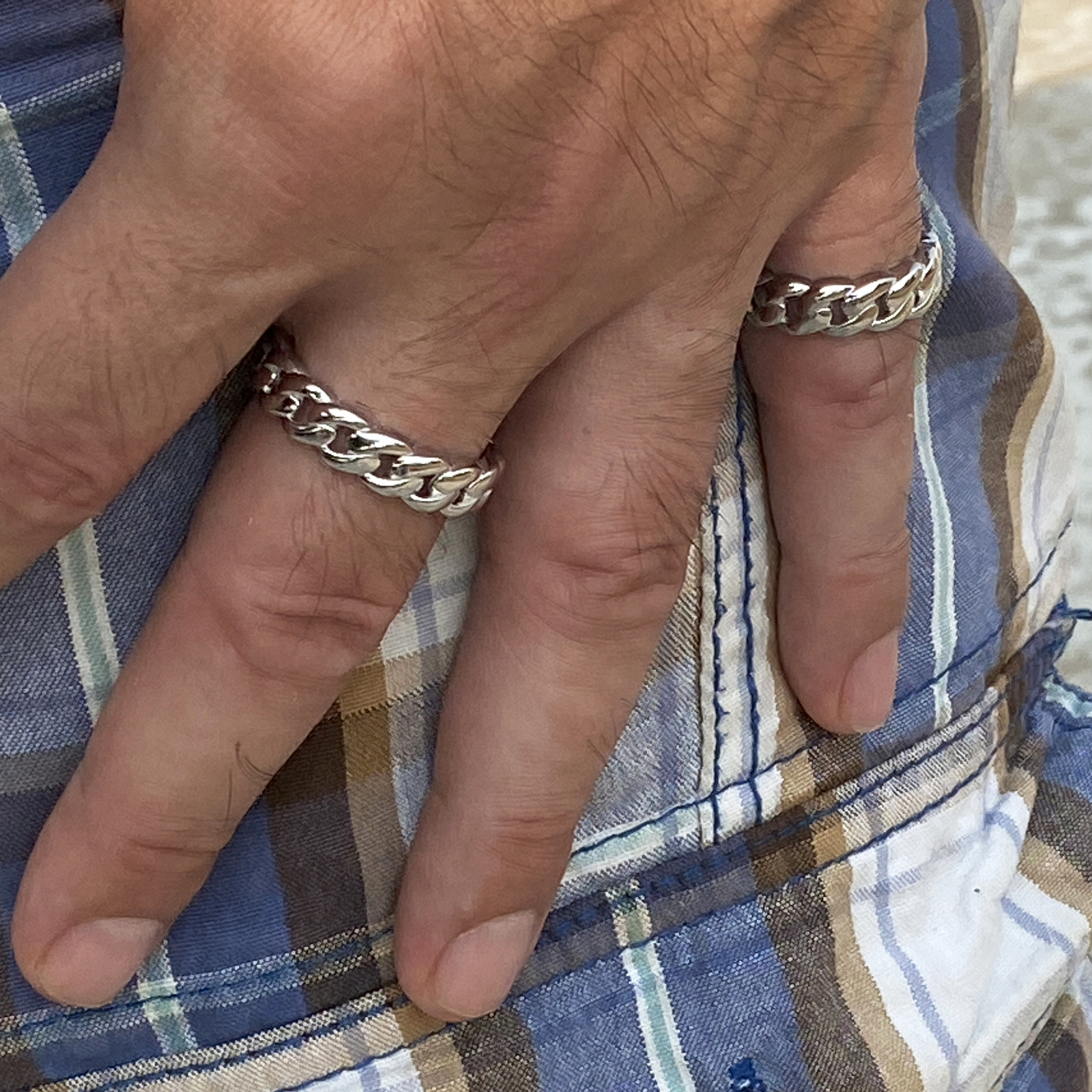 Men’s Real Solid 925 Sterling Silver Ring Miami Cuban Link 6MM Size Pinky 6-13