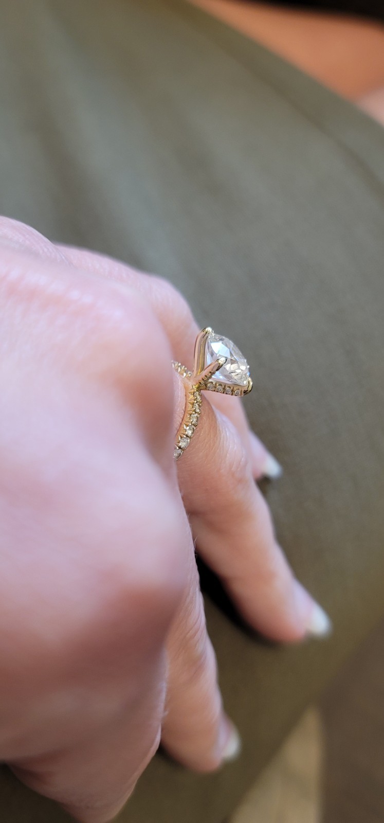 Custom 3 Ct Lab Grown Diamond Engagement Ring 14K Yellow Gold Size 7