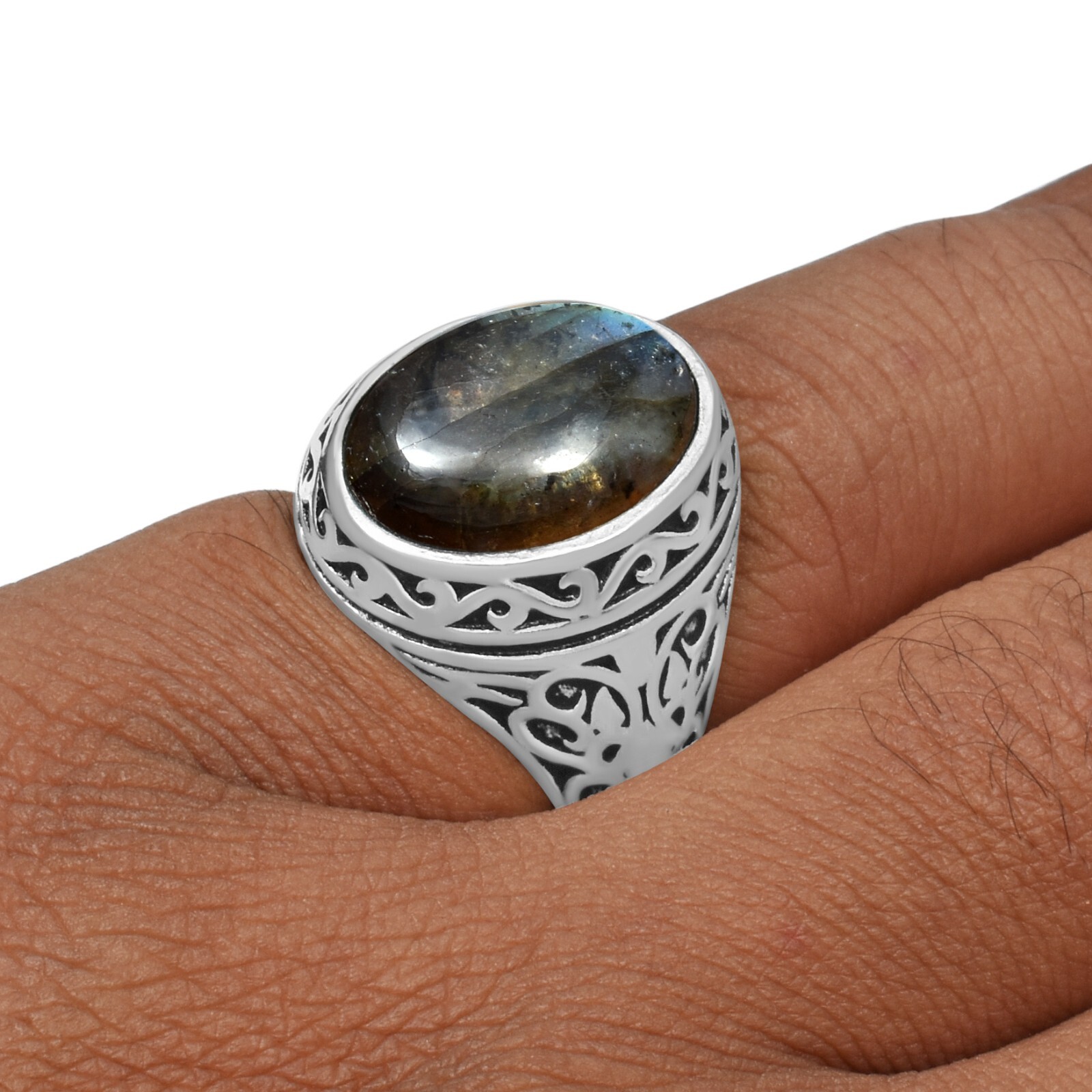 Labradorite Gemstone Ethnic Ottoman Arabic Style Ring All Size Available