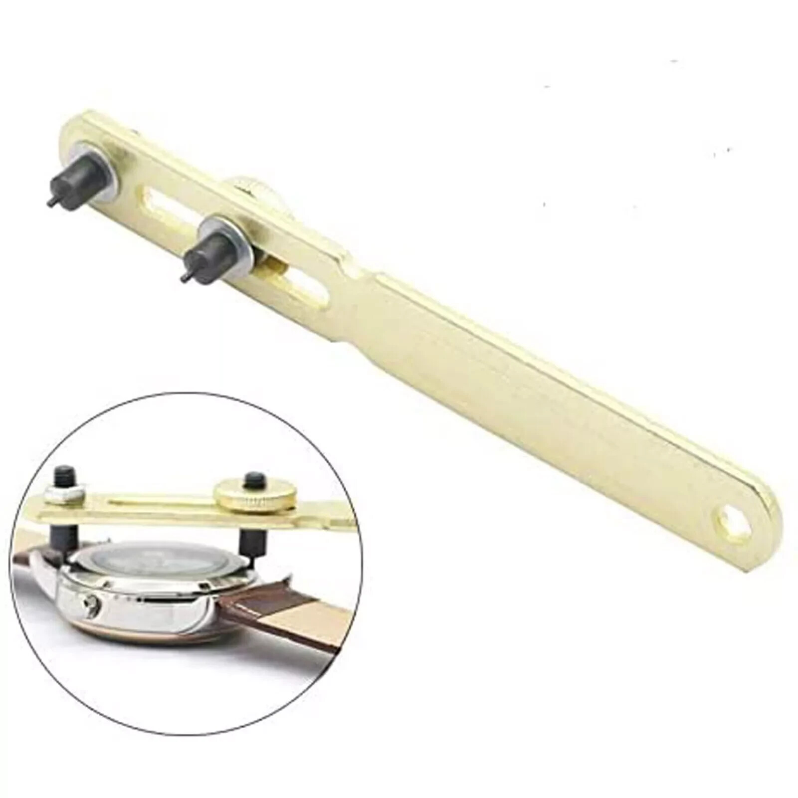 Adjustable Rectangle Watch Back Case Cover Opener Pin Remover Wrench Repair Kit