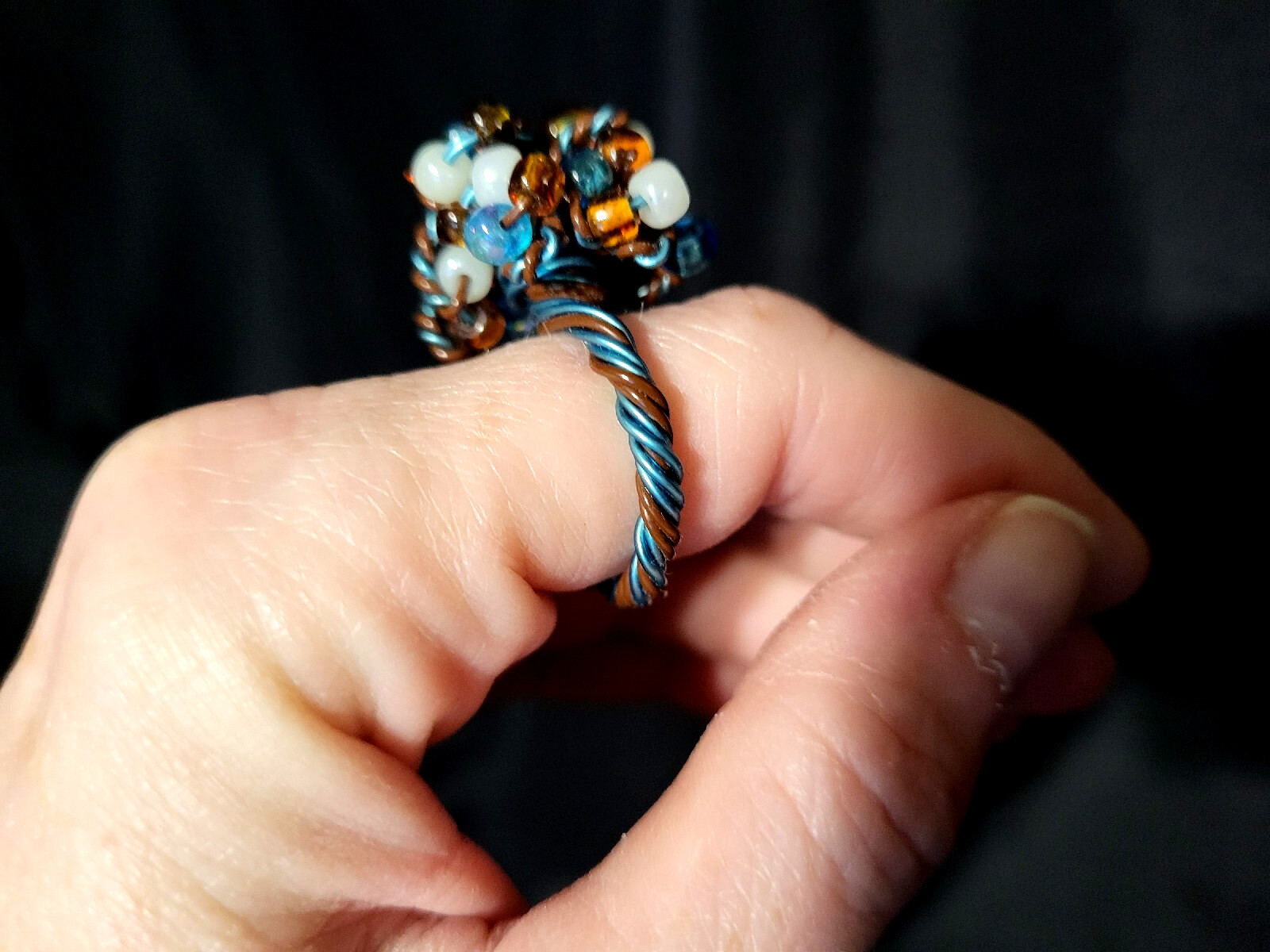 Size 7 Handmade Beaded Ring
