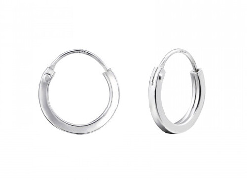 925 GENUINE SILVER *** 1 Pair Square Hoop Earrings 10-12-14-16-20-25-30mm