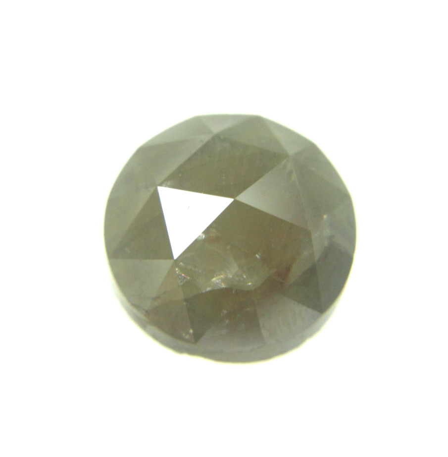 6.45Cts Gray Color Round Rose Cut Diamond Big Natural Real 10.70-10.92×5.95 MM
