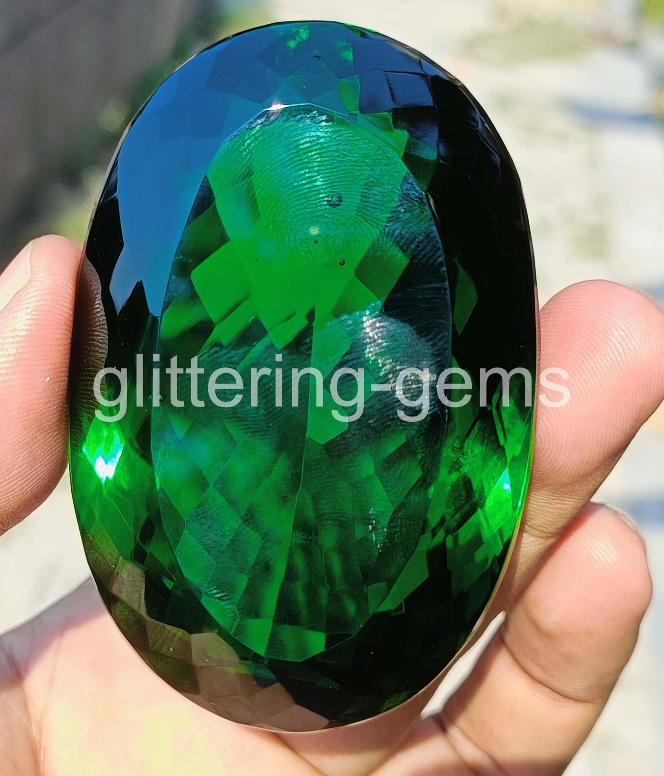 Best Natural Green Emerald Certified 1000 Ct Oval Shape IGL- Loose Gemstone 6YHD