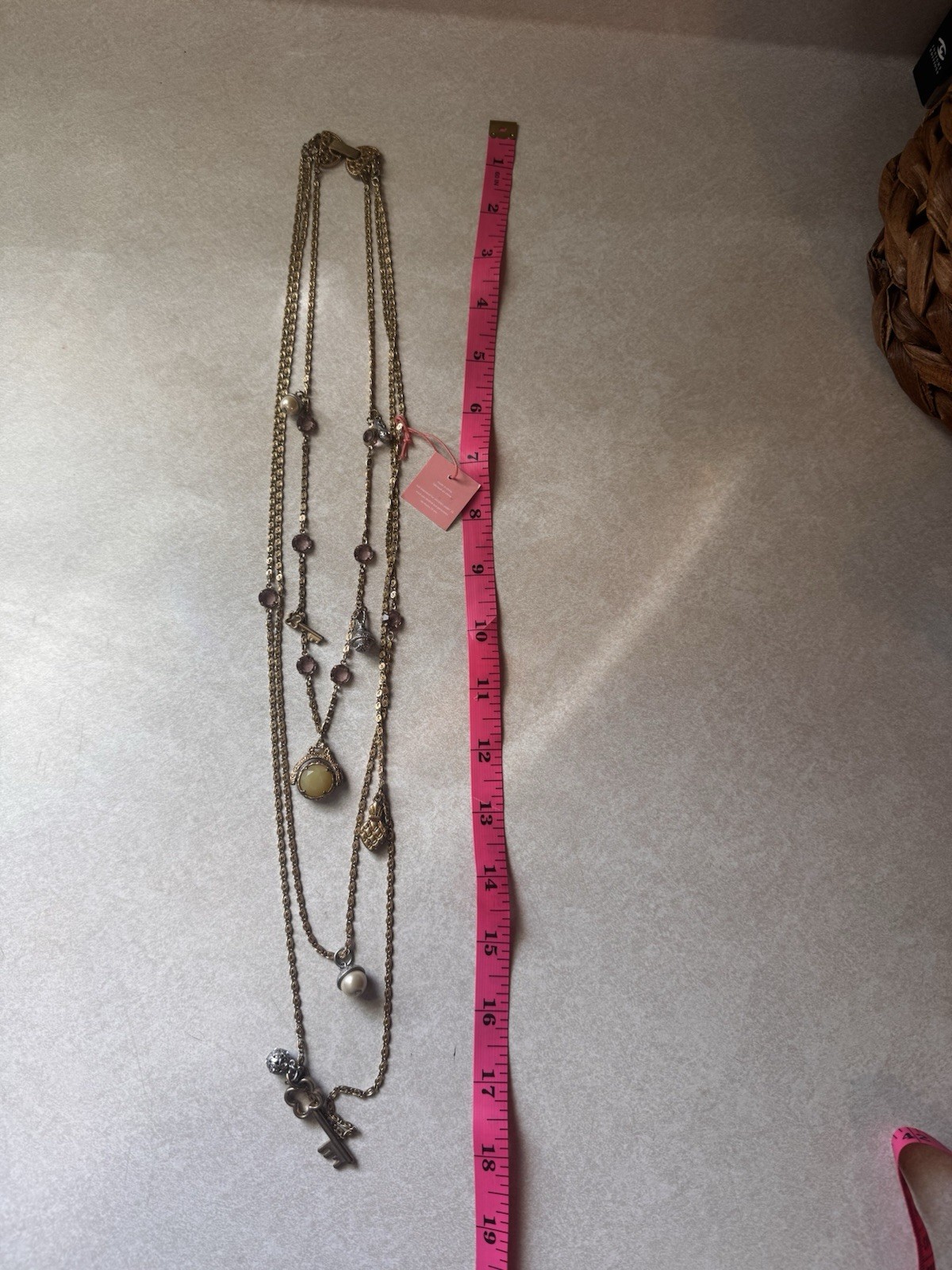 Cabi Mixed Jewelry Lot 4pc Necklace Multicolor Beaded Metal Chains