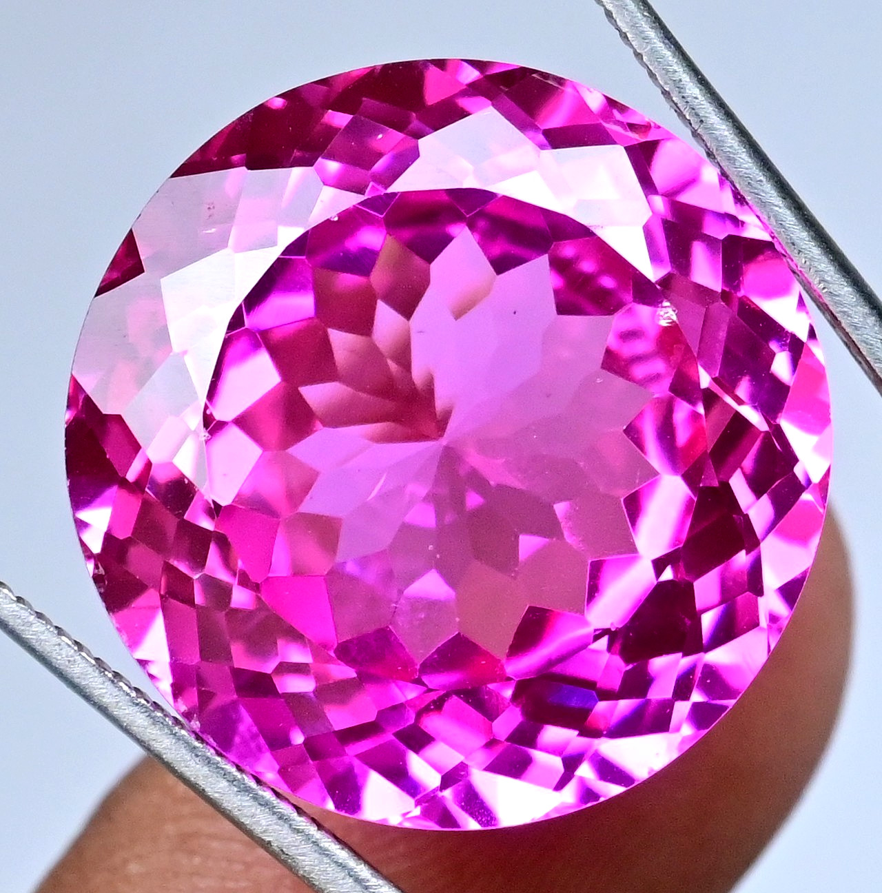 Natural Mogok Pink Ruby 51.00 Ct Certified Flawless Round Loose Gemstone