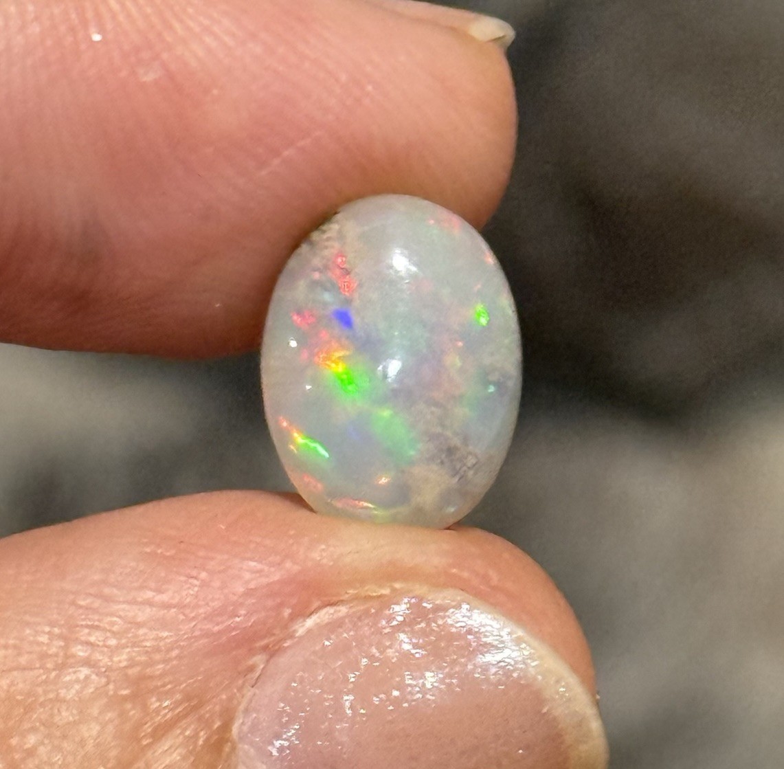 2.7ct 11.8x9x5.4mm Galaxy Ethiopian Welo Opal Oval Cabochon Gem