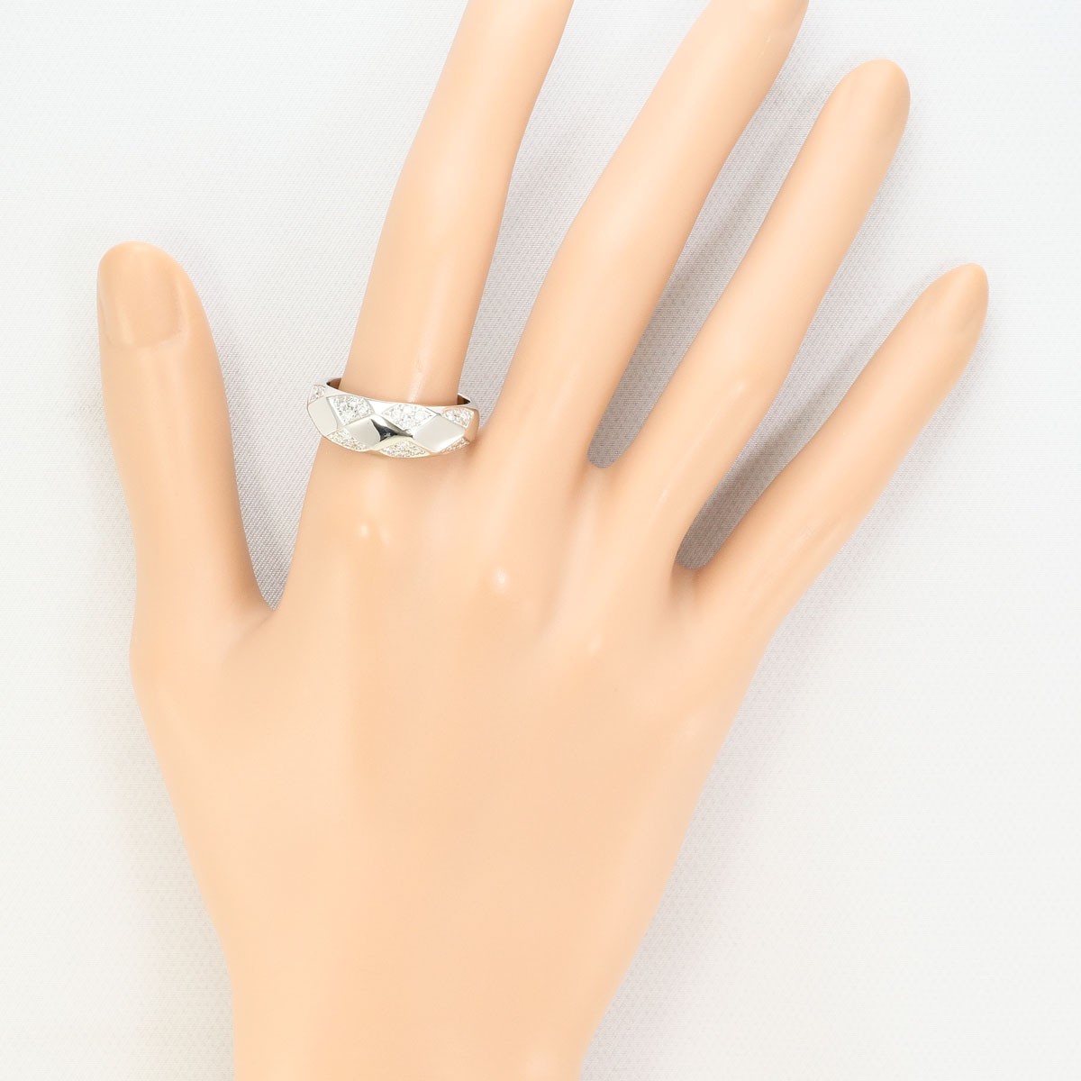 PT900 Platinum Ring 19 JPsize Diamond 0.28ct 6.7g Free shipping Used