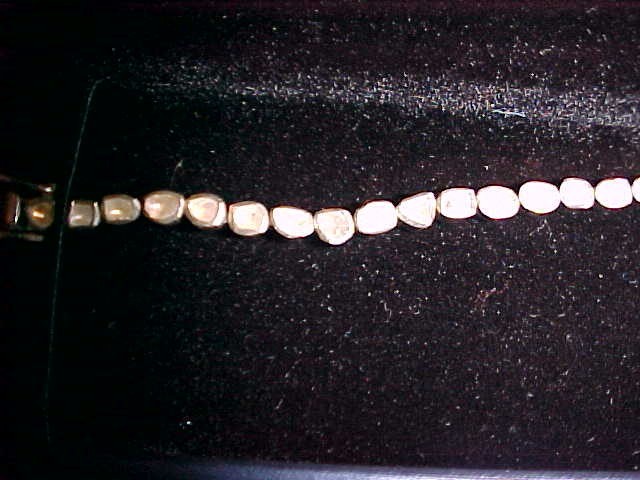 Polki 2 Carat Diamond Tennis Bracelet 7.25 Inch Bezel setting