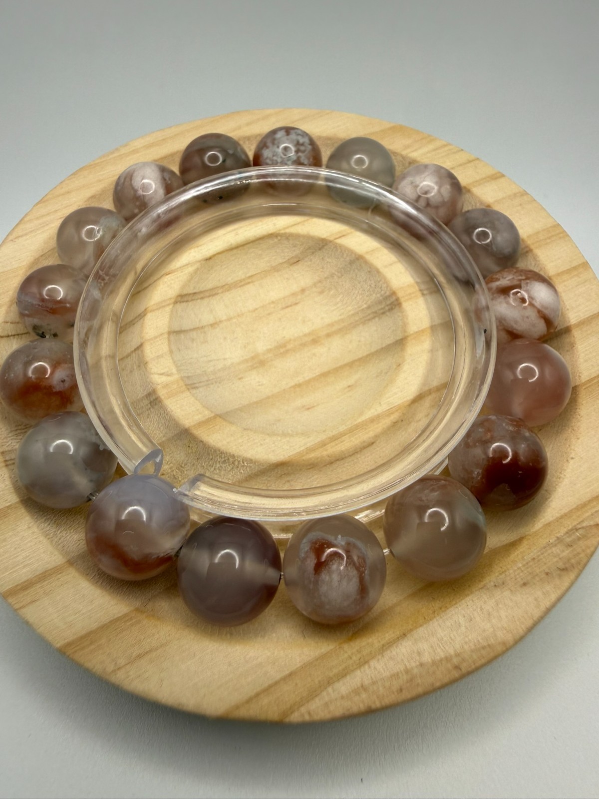 Natural High Quality Pink Sakura Flower Agate – 12mm – B5-4188