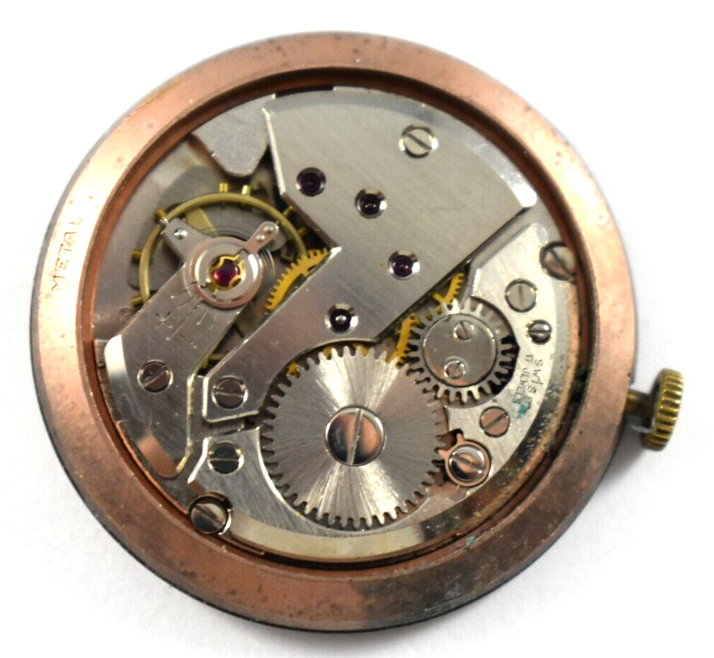 Vintage Swiss Made Aureole Manual Wind 17 Jewels Wrist Watch Movement lot.ff
