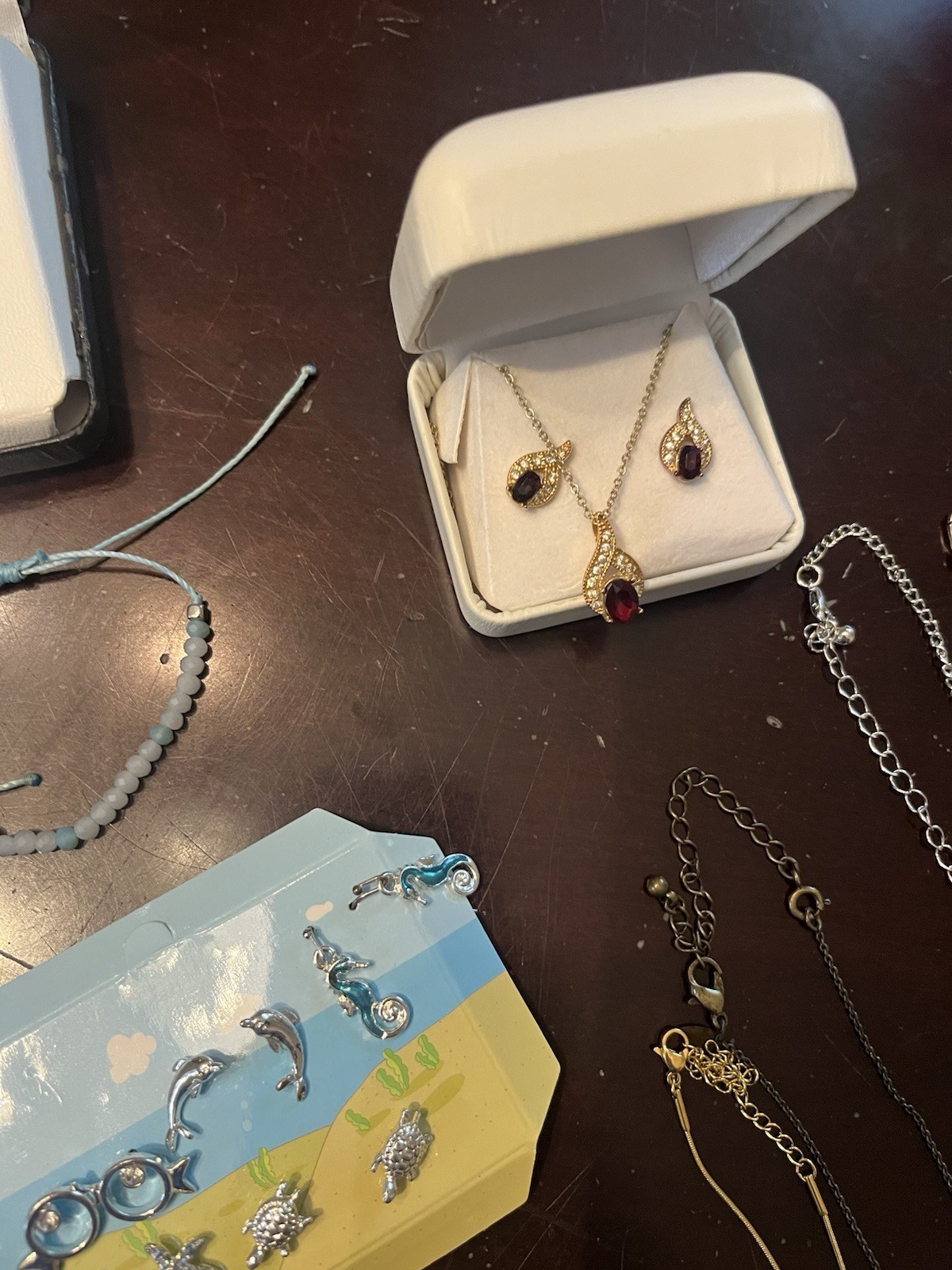 Miscellaneous Jewelry Lot, Rings Pendant Earrings Etc., Signed/stamped, Untested