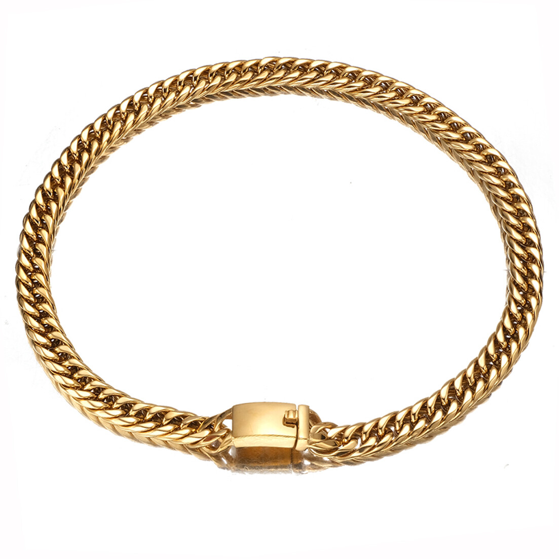 13/16mm Men’s Gold Tone Stainless Steel Curb Cuban Link Chain Necklace 16in-40in