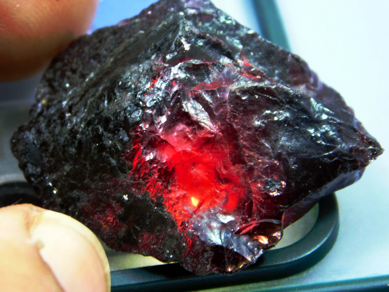 65 CT+ Natural Red Mexican Fire Opal Translucent Rough Loose Gemstone 5