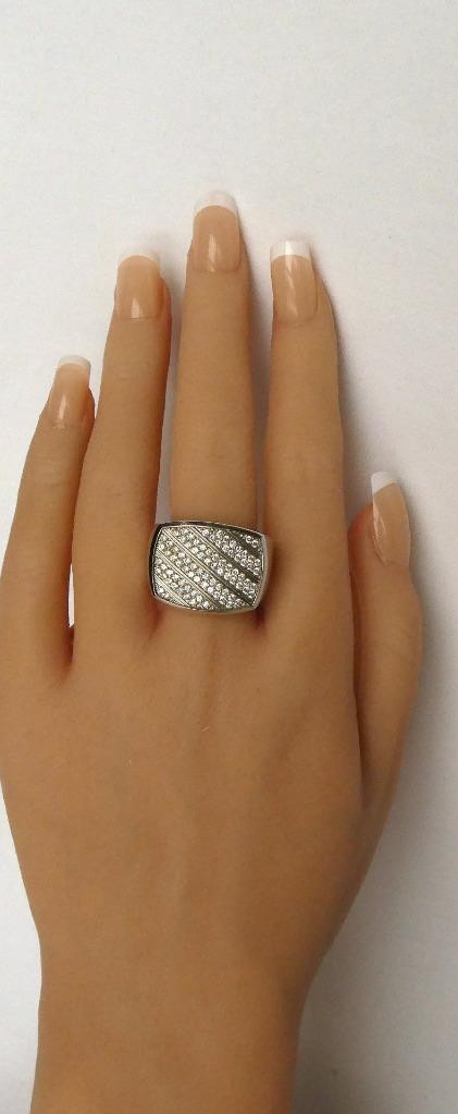 Handsome 14k White Gold Mens Diamond Ring .85ctw Hi Quality Heavy 13.3gr Sz 10.5