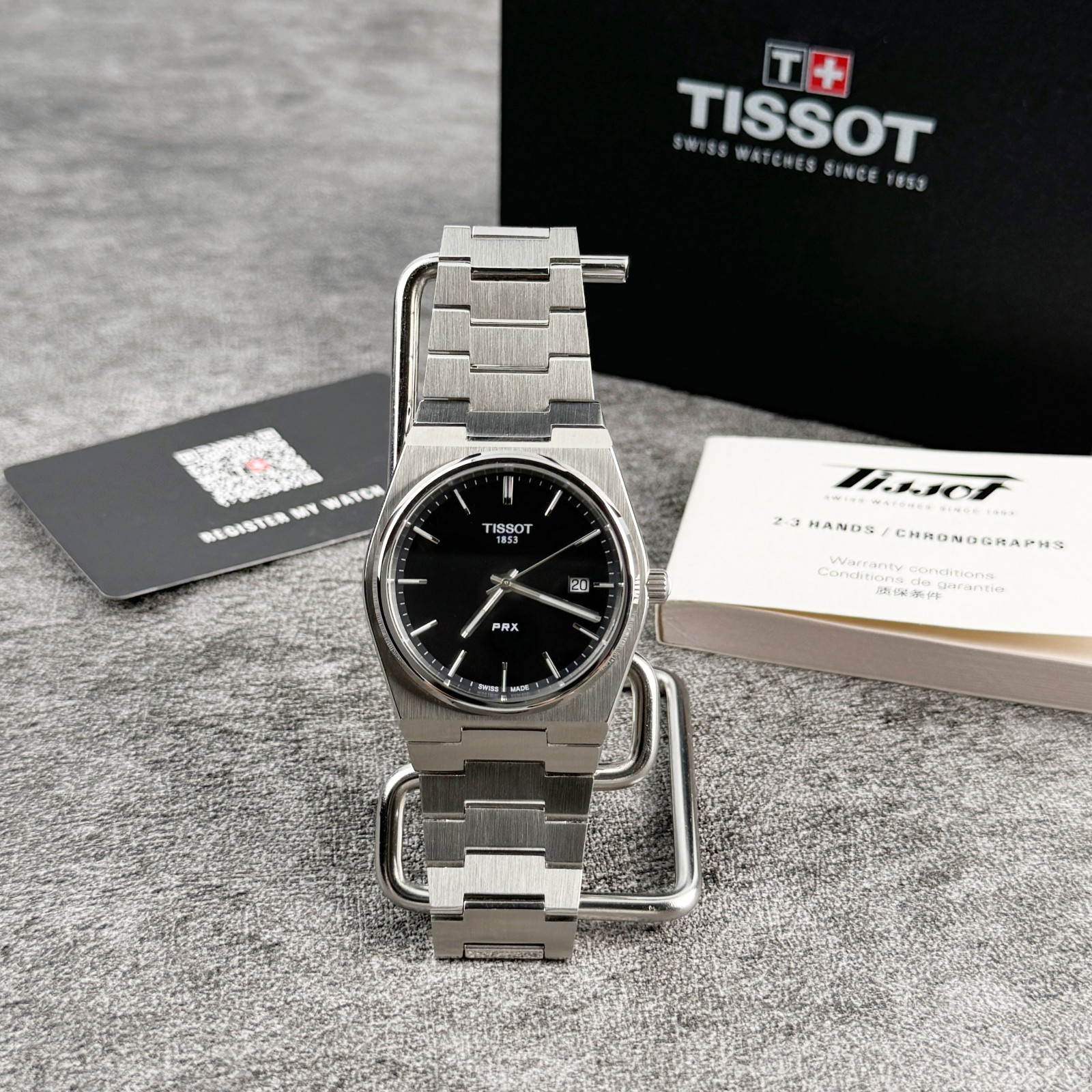 TISSOT PRX T Classic -STAINLESS STEEL Black DIAL Men’s WATCH T137.410.11.051.00