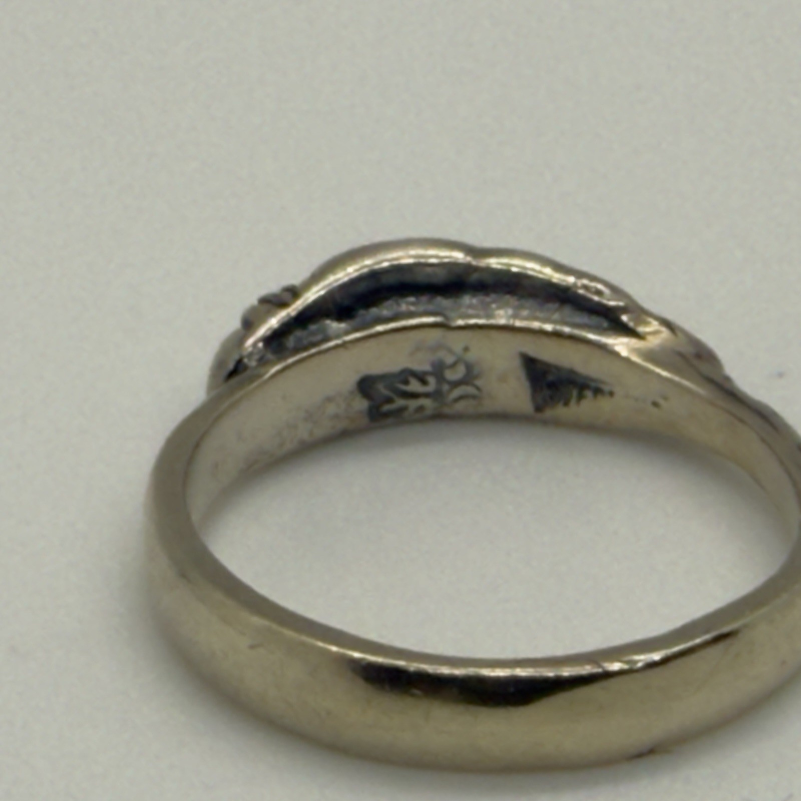 Vintage Landstrom’s TRJ Black Hills Gold 12K Tri-Color Leaf Sterling Silver Ring