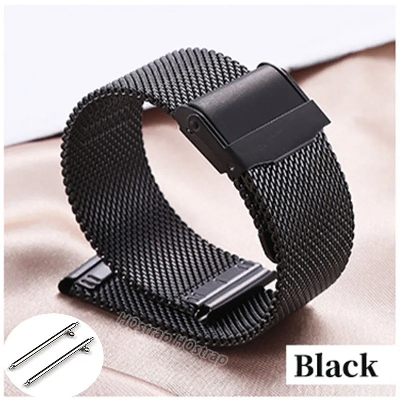 Rugged Milanese Mesh Stainless Steel Metal Watch Strap Band Quick Release12-24mm