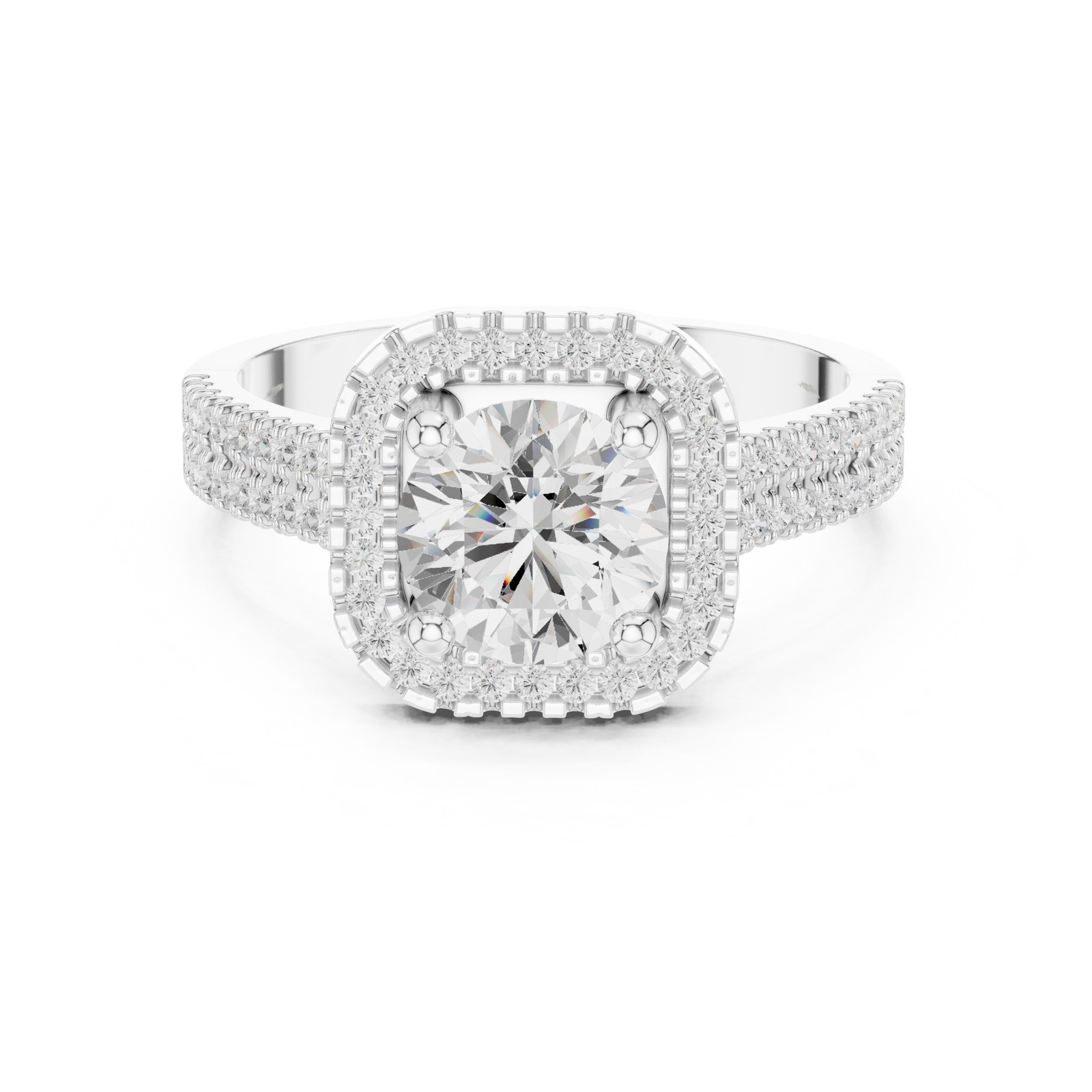 Certified 1.2Ct VVS1 Natural Diamond Ring Romantic Wedding Jewellery 925 Silver