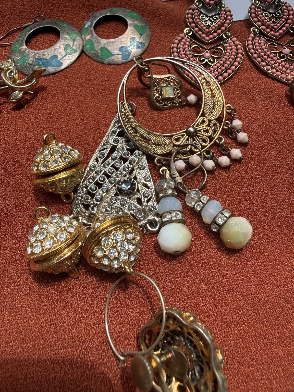 Jewelry NWT & used Earrings pins necklaces most intact, some craft pieces