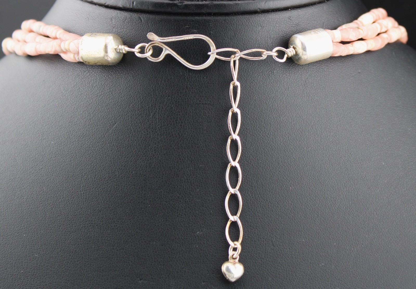 Mine Finds by Jay King Pink Rhodochrosite Layered Beads Sterling Silver Necklace