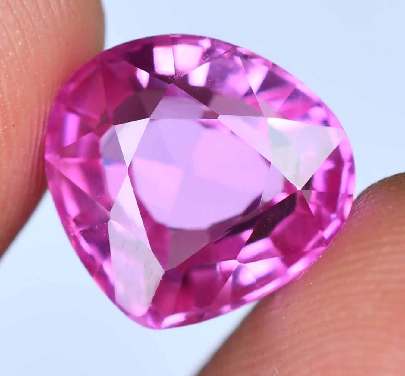 Natural Pink Ruby Pear 7 to 10 Ct Flawless 11.00 mm Certified Stunning Gemstone