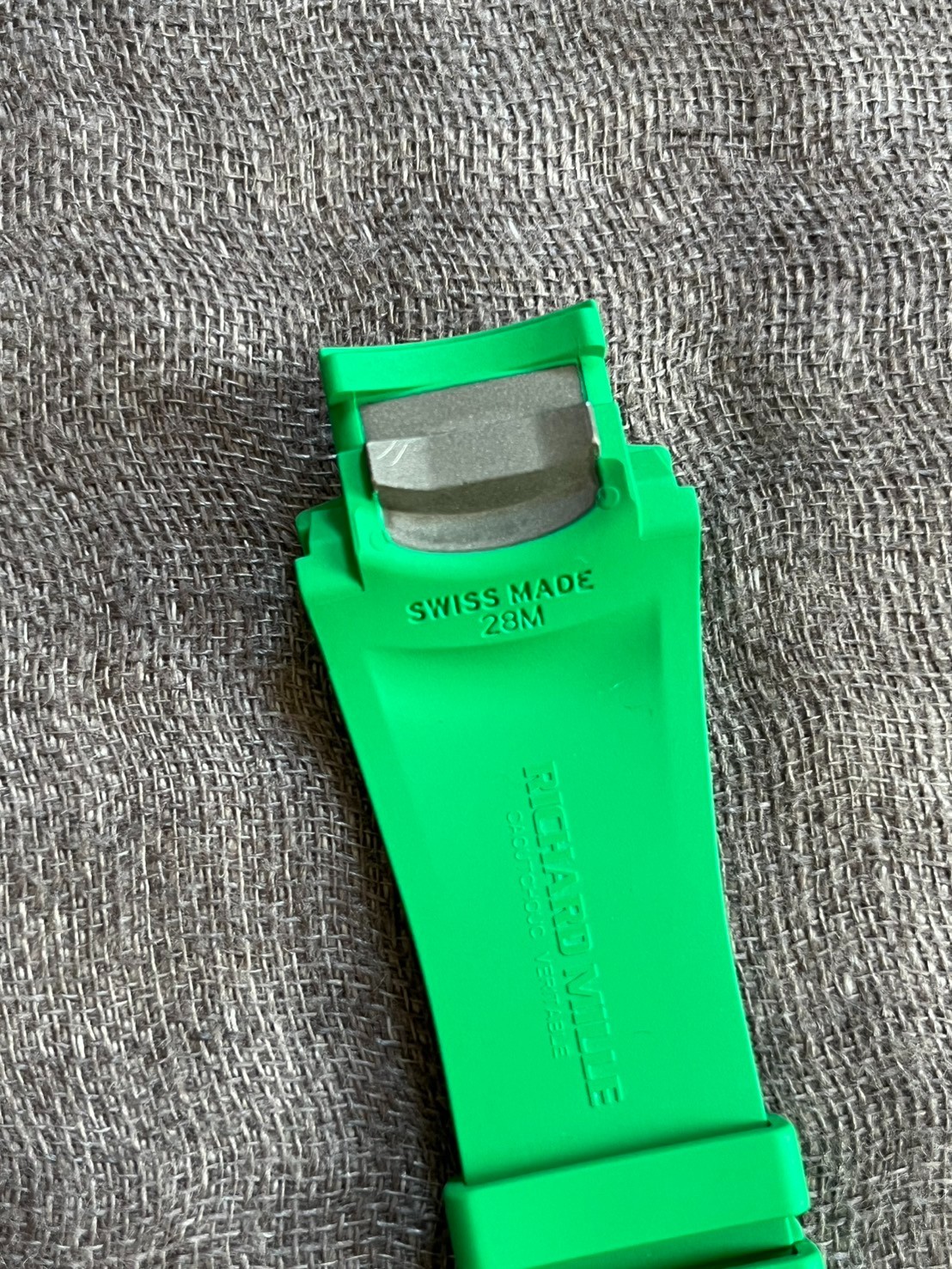 Authentic Richard Mille Green Rubber Strap For RM028 28M