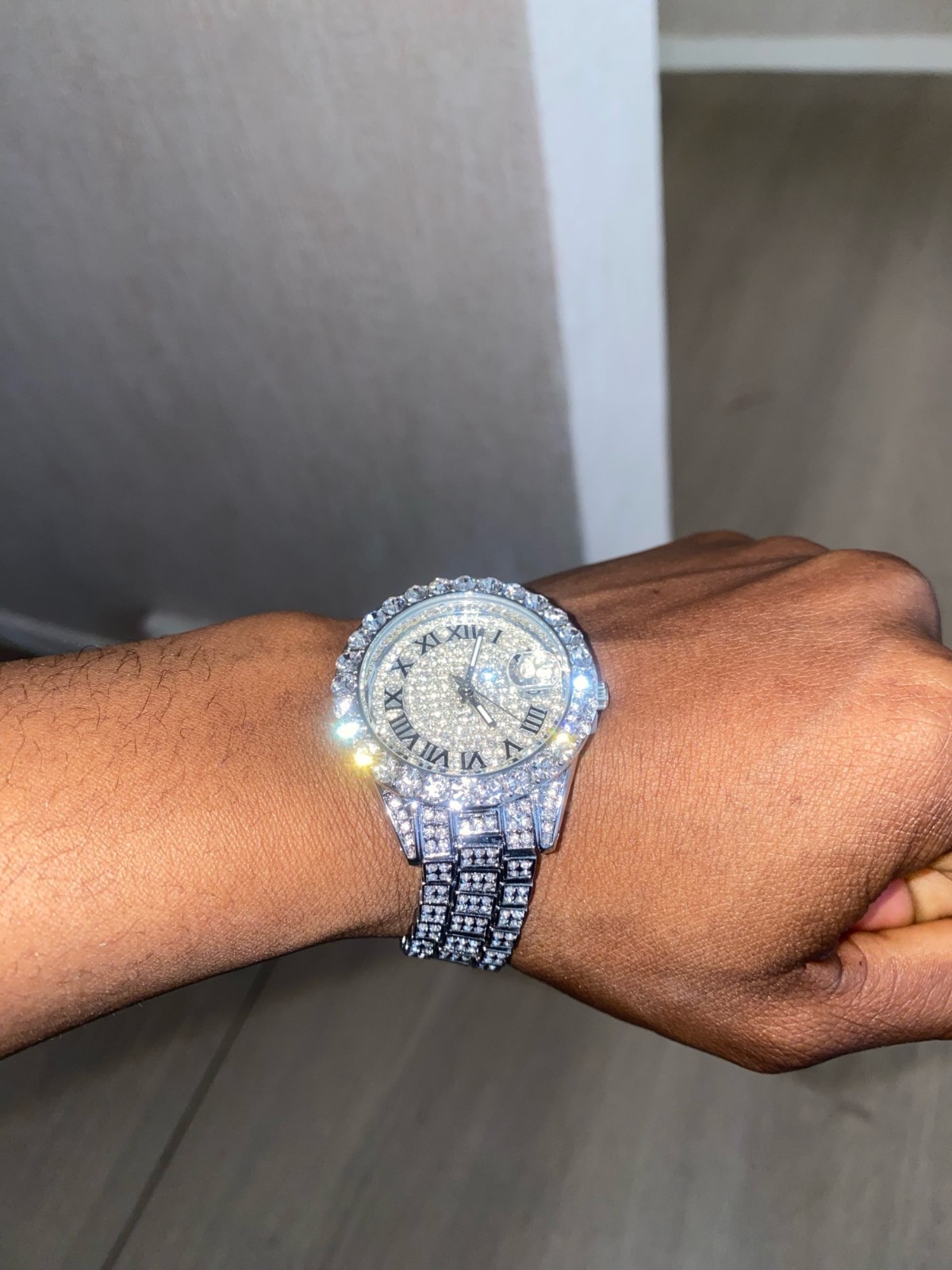 Hip Hop Luxury Ice out Women’s Watch Iced King Bling Silver Cz Diamond Best Gift