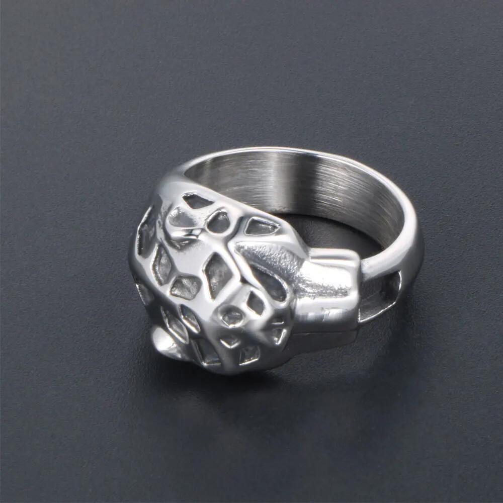 Personality Trend Animal Leopard Head Domineering Men’s Style Rings Size 7-12
