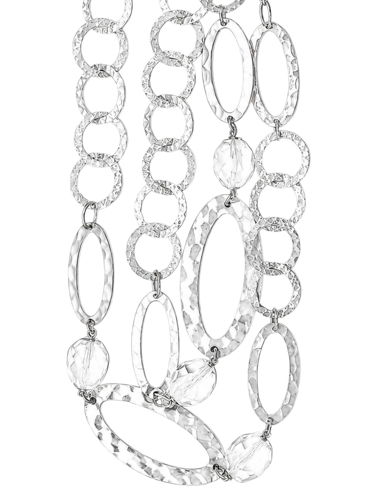 Milor Sterling Silver 925 Necklace with Rock Crystal – Made in Italy 1990s
