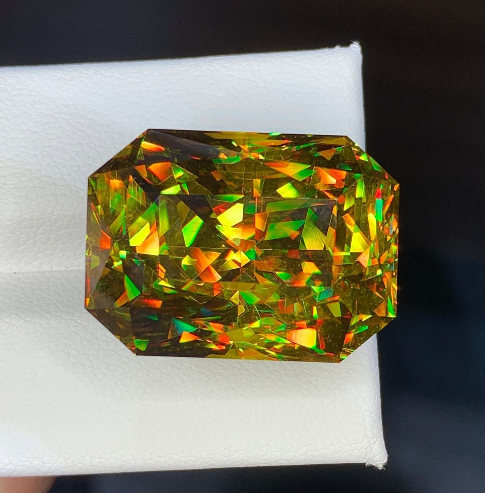 5 Ct Natural Full Fire Sphene Titanite Radiant Cut Loose Gemstone Jewelry