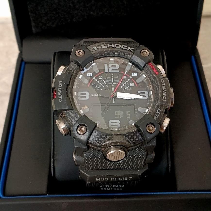 Casio G SHOCK Mudmaster GG B100 box and manual carbon core