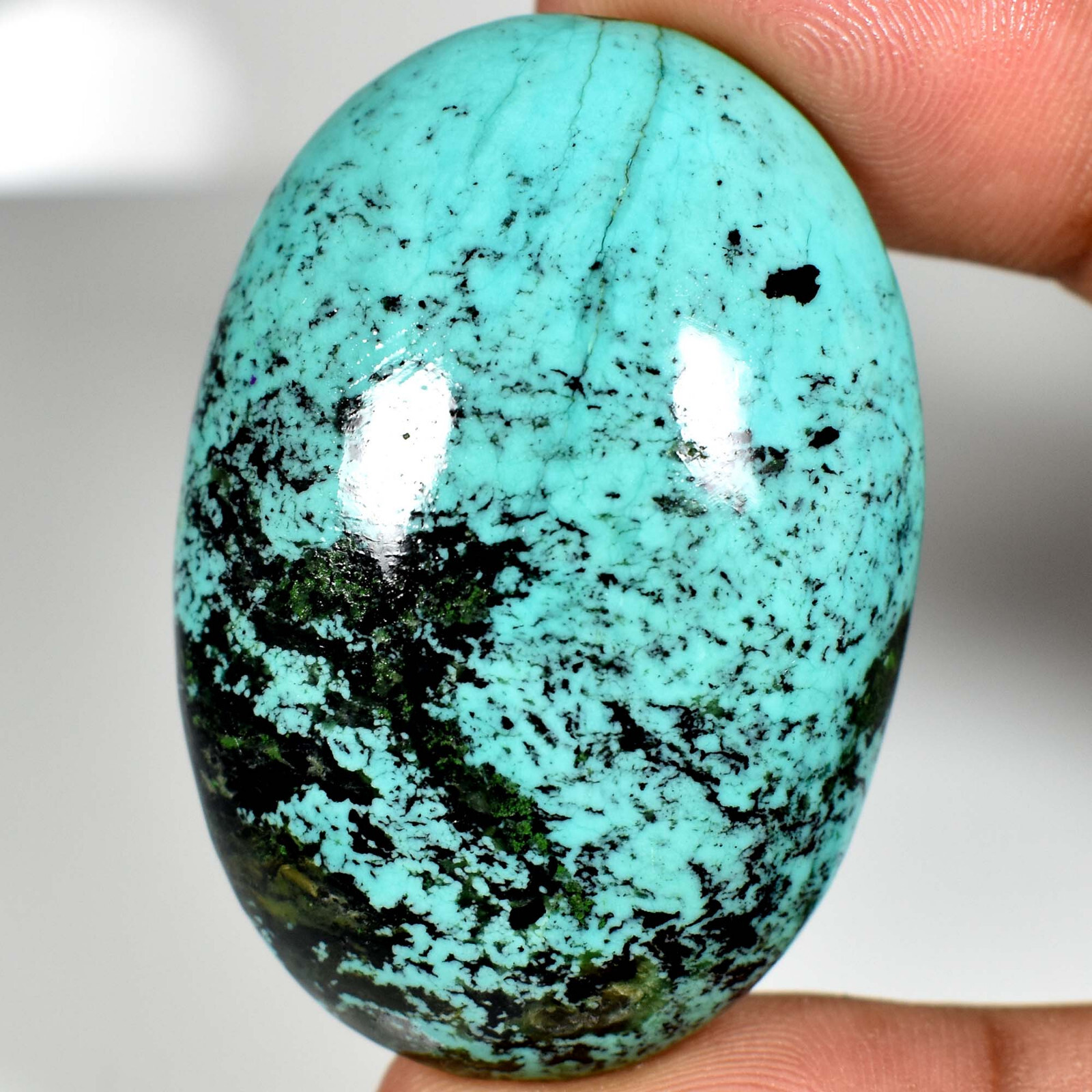 Tibet Turquoise Oval Cabochon 100% Natural Loose Gemstones 94.85Cts.
