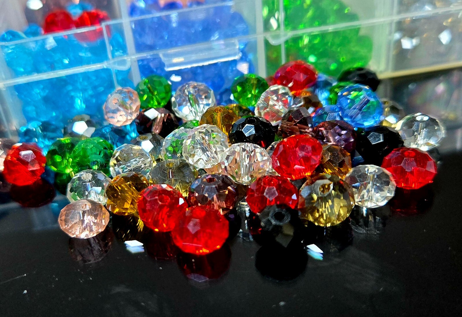 Crystal Beads 8mm Faceted Roundel Glass Beads for Jewelry Making 300 pcs