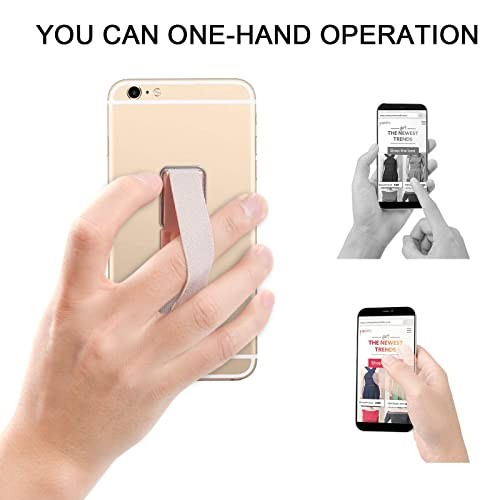 Phone Strap, 4 Pcs Phone Finger Holder Back of Black,Black,Silver,Rose Gold
