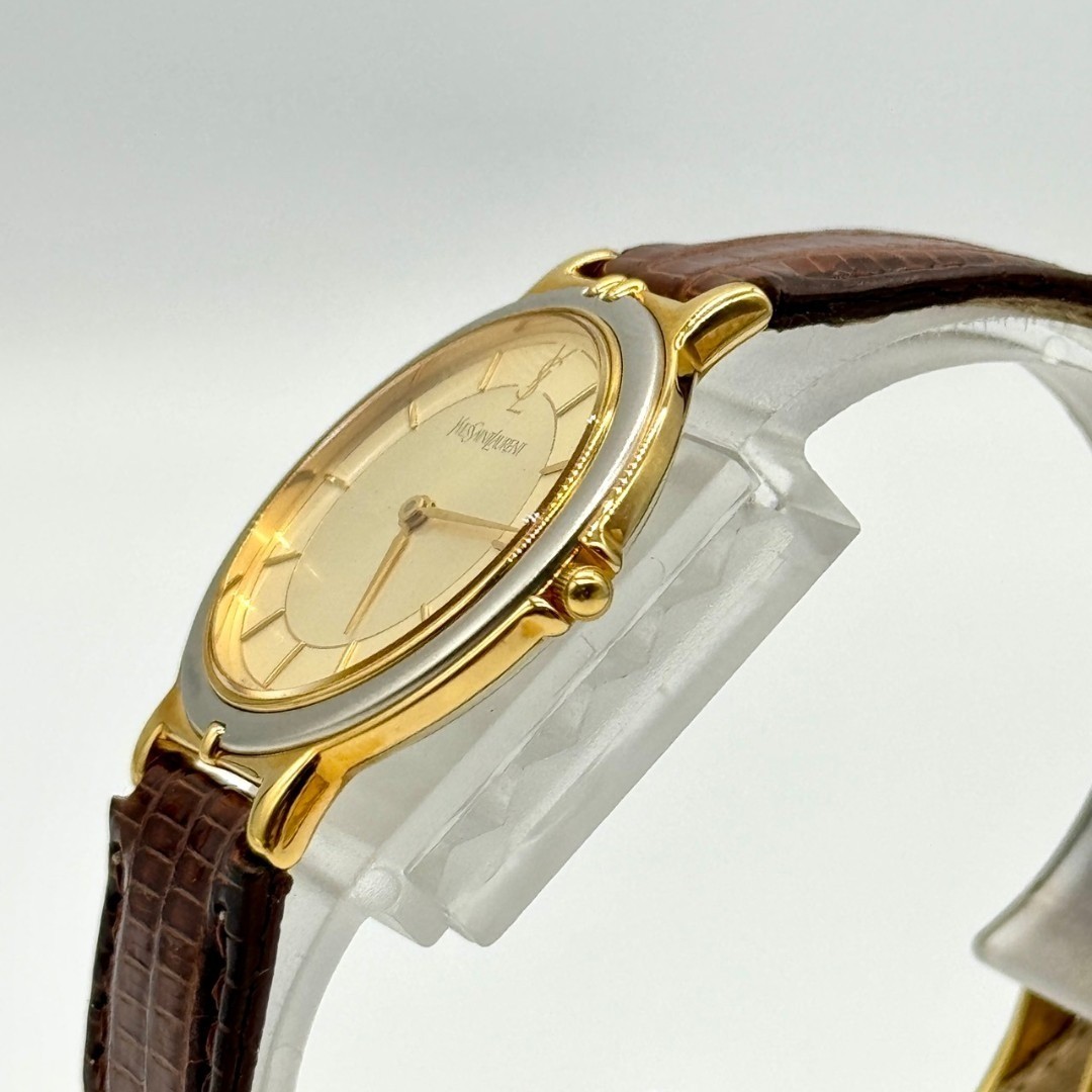 Yves Saint Laurent Watch Gold Dial Quartz Two Hands 4620 E62267