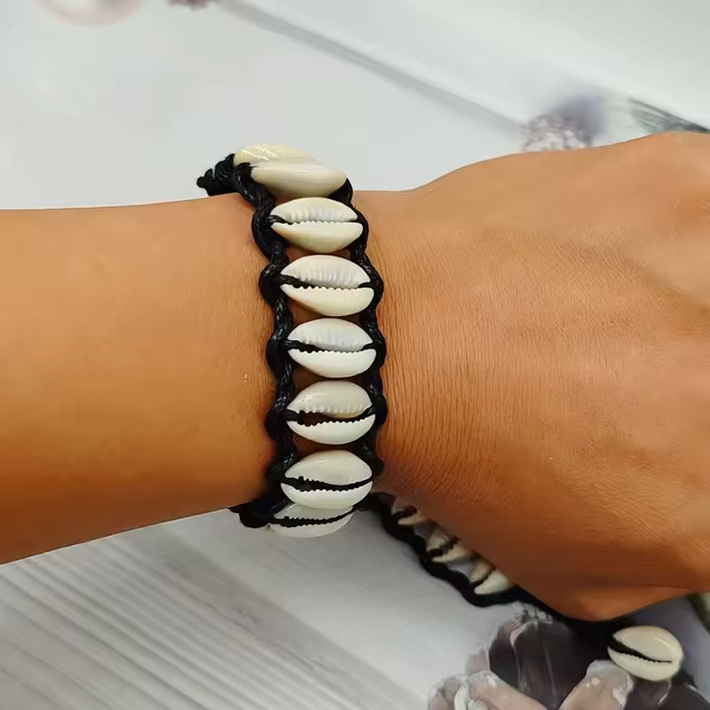 Handmade String Natural Cowrie Shell Bracelet