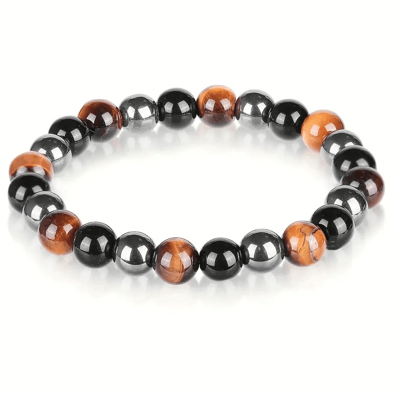 Bead Bracelet Women Natural Tiger Eye Hematite Obsidian Spiritual Healing 8mm