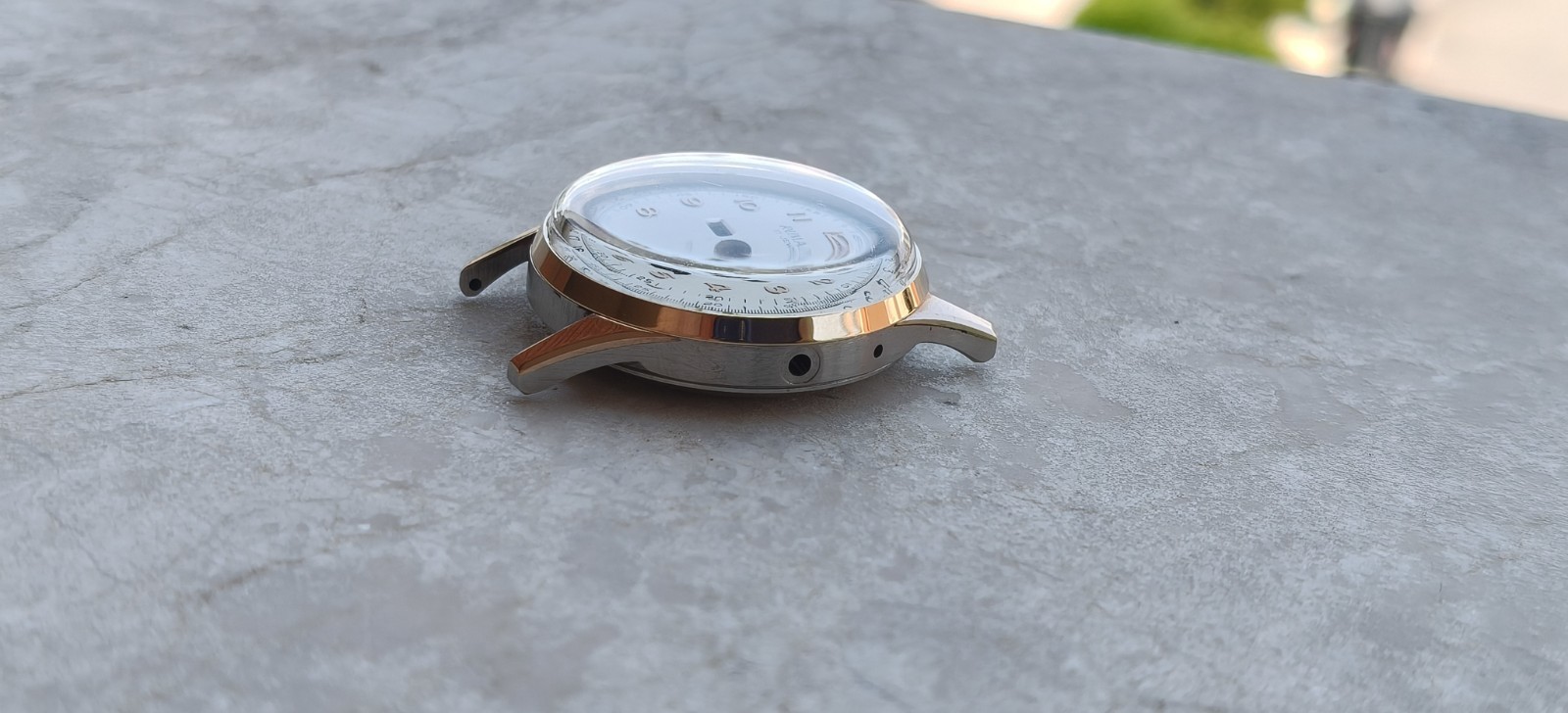 40s VALJOUX 89 TRIPLE DATE MOON PHASE STEEL/GOLD CASE & DIAL WATCH WATCHES 30mm