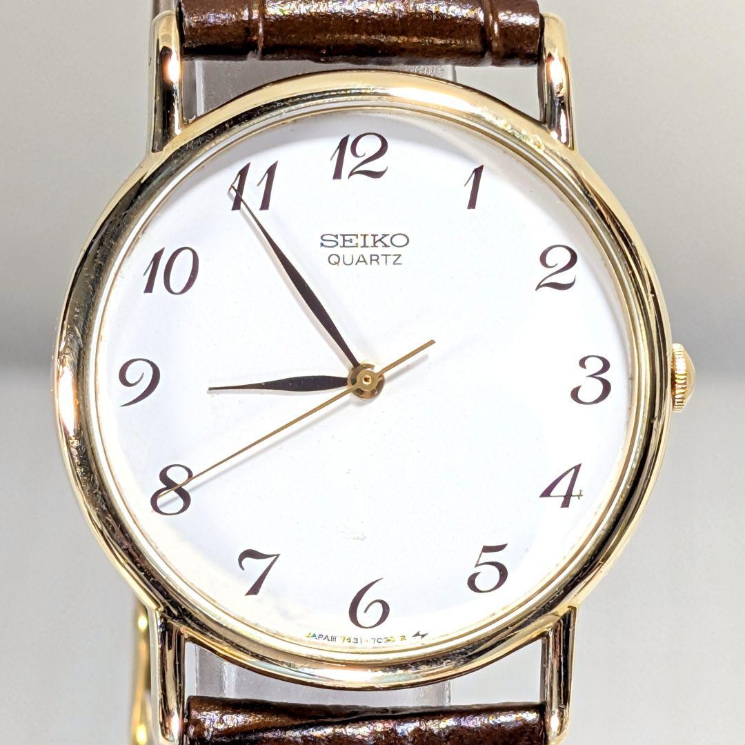 SEIKO Quartz Men’s Petite Vintage Watch, Battery and Strap Replaced, Working